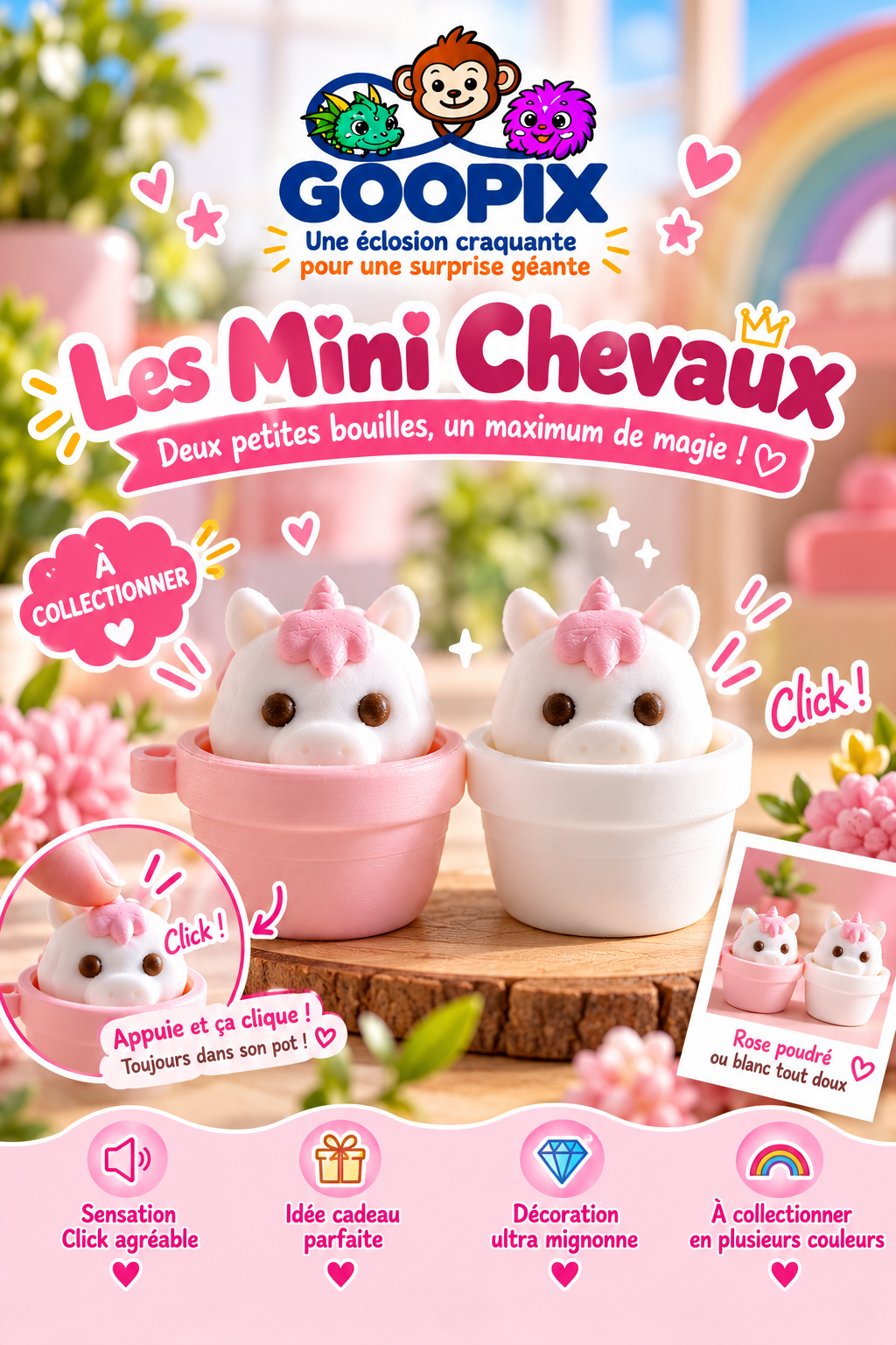 Les Mini Chevaux Clickers Goopix – Une bouille adorable, un clic irrésistible !